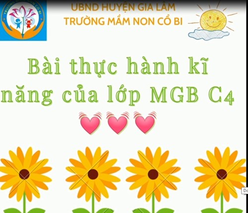 Kỹ năng thực hành của các bé lớp C4